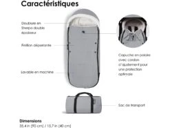 Babyzen 596010 - Chancelière YOYO - Stone -Poussette Promotion Boutique babyzen 596010 chanceliere yoyo stone babyzen 1600 3