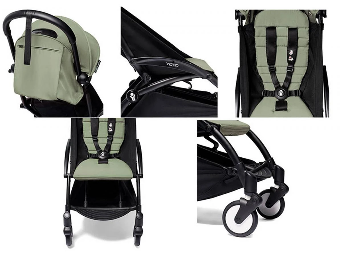 Babyzen BU1026 - Poussette YOYO² - Pack 0+/6+ Olive - Cadre Noir 8 Babyzen BU1026 - Poussette YOYO² - Pack 0+/6+ Olive - Cadre Noir – Image 8
