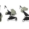 Babyzen BU1027 - Poussette YOYO² - Pack 0+/6+ Olive - Cadre Blanc