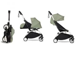Babyzen BU1027 - Poussette YOYO² - Pack 0+/6+ Olive - Cadre Blanc