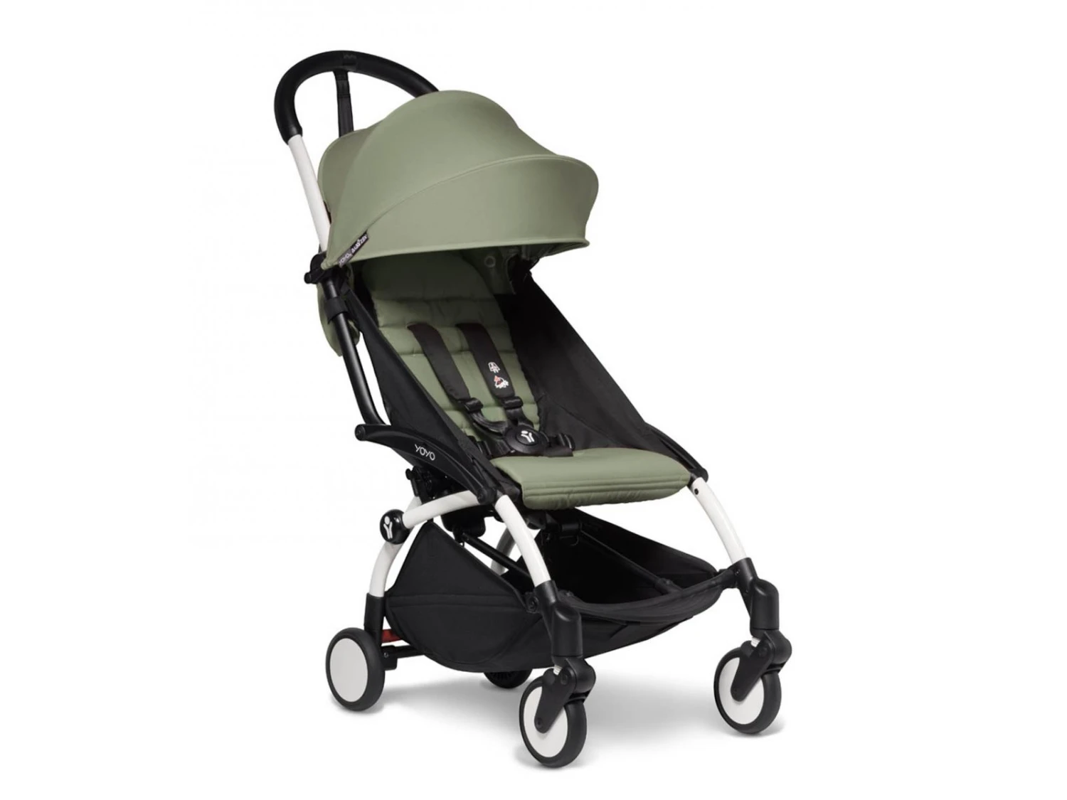 Babyzen BU1027 - Poussette YOYO² - Pack 0+/6+ Olive - Cadre Blanc 6 Babyzen BU1027 - Poussette YOYO² - Pack 0+/6+ Olive - Cadre Blanc – Image 6