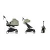 Babyzen BU1031 - Poussette YOYO²Nacelle Et Pack 6+ Olive - Cadre Blanc