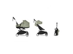 Babyzen BU1031 - Poussette YOYO²Nacelle Et Pack 6+ Olive - Cadre Blanc