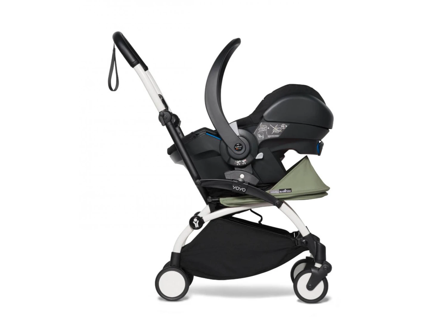 Babyzen BU1033 - Poussette YOYO² 6+ Olive, Siège Auto - Cadre Blanc 2 Babyzen BU1033 - Poussette YOYO² 6+ Olive, Siège Auto - Cadre Blanc – Image 2