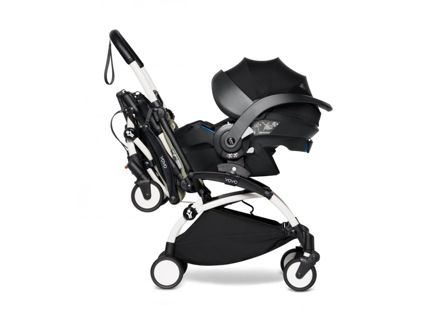 Babyzen BU1059 - Poussette Double YOYO² 6+ Olive, Siège-auto - Cadres Blancs 3 Babyzen BU1059 - Poussette Double YOYO² 6+ Olive, Siège-auto - Cadres Blancs – Image 3