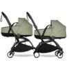 Babyzen BU1062 - Poussette Double YOYO² Nacelles Olive - Cadre Noir