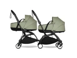 Babyzen BU1062 - Poussette Double YOYO² Nacelles Olive - Cadre Noir