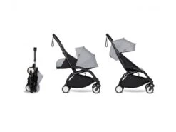 Babyzen BU1074 - Poussette YOYO² - Pack 0+/6+ Stone - Cadre Noir