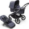100051001 - Poussette Bugaboo Fox 5 Complète GRAPHITE - Bleu Tempête Noir (Stormy Blue)