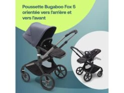 100051001 - Poussette Bugaboo Fox 5 Complète GRAPHITE - Bleu Tempête Noir (Stormy Blue) -Poussette Promotion Boutique bugaboo 100051001 poussette bugaboo fox 5 complete graphite bleu tempete noir stormy blue 1600 2