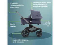 100051001 - Poussette Bugaboo Fox 5 Complète GRAPHITE - Bleu Tempête Noir (Stormy Blue) -Poussette Promotion Boutique bugaboo 100051001 poussette bugaboo fox 5 complete graphite bleu tempete noir stormy blue 1600 4