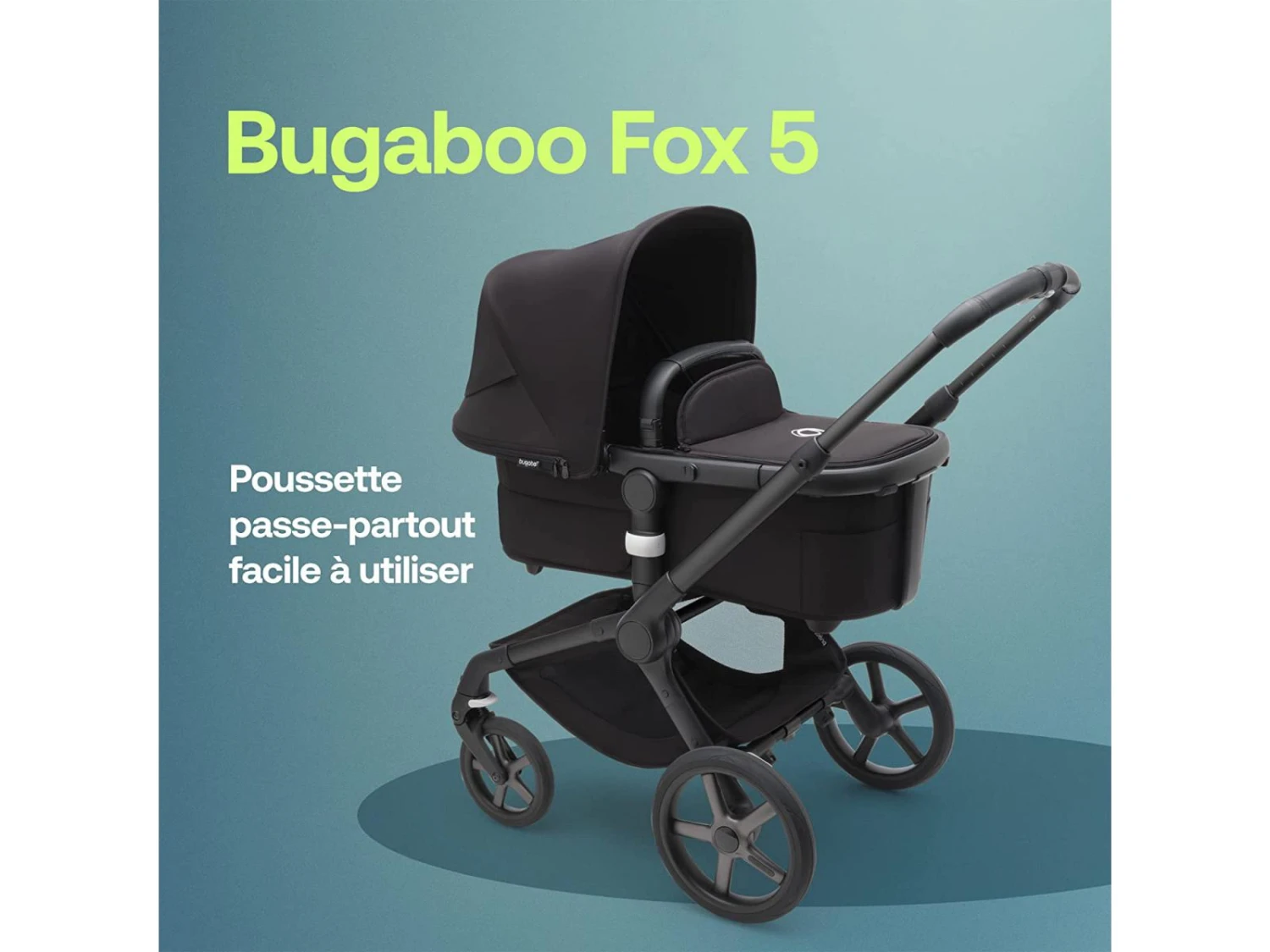 100051002 - Poussette Bugaboo Fox 5 Complète Noire - Nuit Noir (Midnight Black) 2 100051002 - Poussette Bugaboo Fox 5 Complète Noire - Nuit Noir (Midnight Black) – Image 2