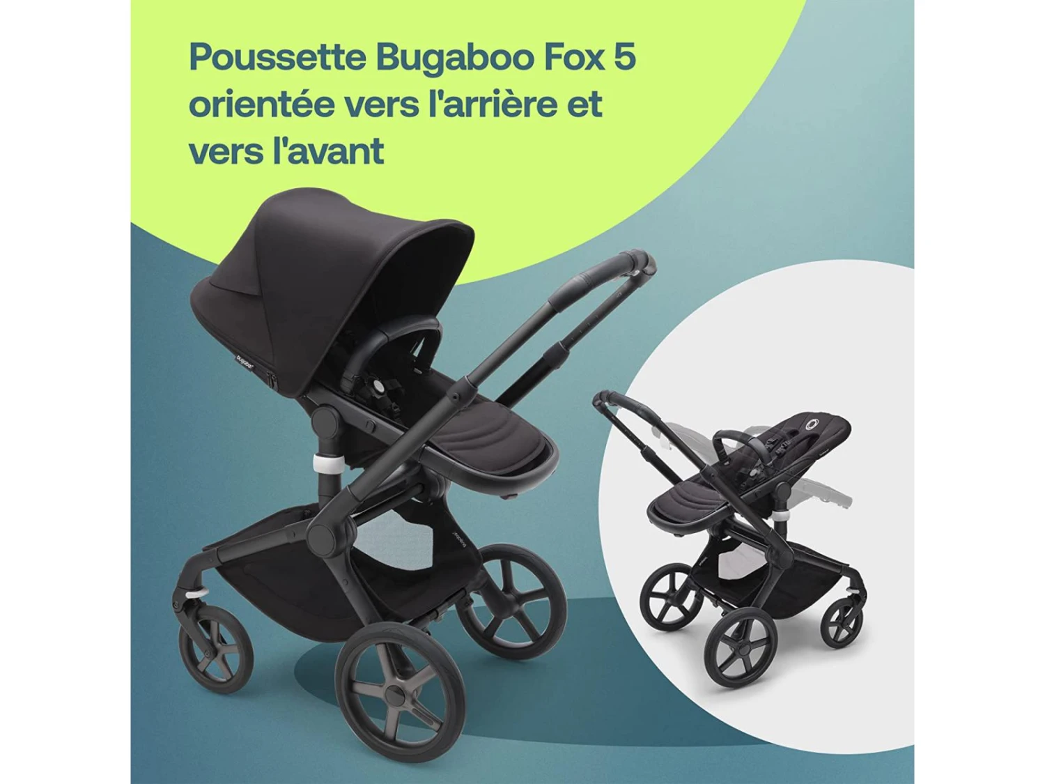 100051002 - Poussette Bugaboo Fox 5 Complète Noire - Nuit Noir (Midnight Black) 3 100051002 - Poussette Bugaboo Fox 5 Complète Noire - Nuit Noir (Midnight Black) – Image 3