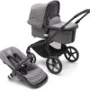 100051054 - Poussette Bugaboo Fox 5 Complète Noire - Gris Mélange (Grey Melange)