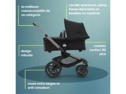 100051055 - Poussette Bugaboo Fox 5 Complète GRAPHITE - Nuit Noir (Midnight Black) -Poussette Promotion Boutique bugaboo 100051055 poussette bugaboo fox 5 complete graphite nuit noir midnight black 1600 4