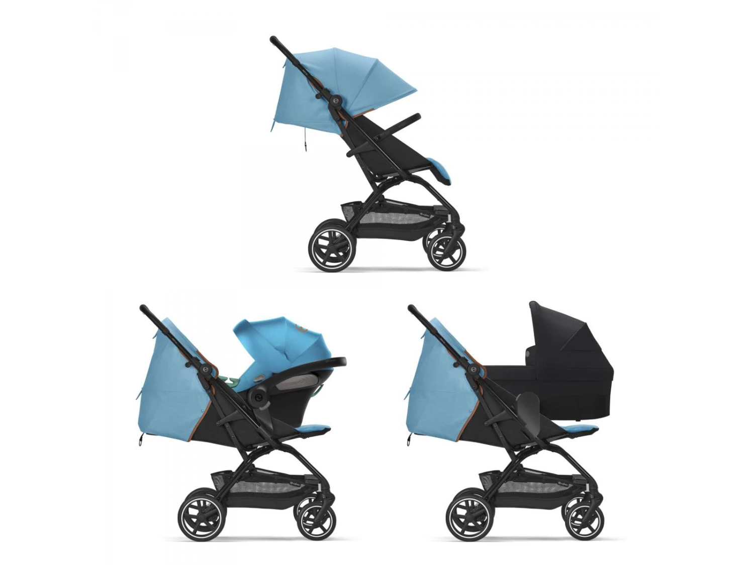 CYBEX 522001201 - Poussette Compacte Tout-Terrain Eezy S +2 - Beach Blue 4 CYBEX 522001201 - Poussette Compacte Tout-Terrain Eezy S +2 - Beach Blue – Image 4