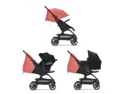 CYBEX 522001211 - Poussette Compacte Tout-Terrain Eezy S +2 - Hibiscus Red -Poussette Promotion Boutique cybex 522001211 poussette compacte tout terrain eezy s 2 hibiscus red 1600 3