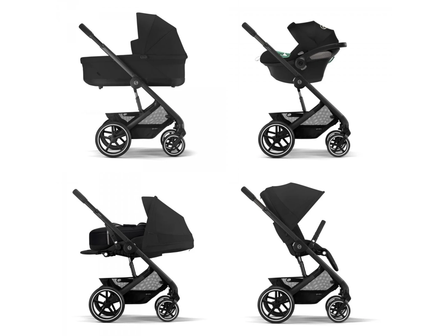 CYBEX 522002533 - Poussette Tout-Terrain Balios S Lux - Châssis Noir Et Siège Moon Black 7 CYBEX 522002533 - Poussette Tout-Terrain Balios S Lux - Châssis Noir Et Siège Moon Black – Image 7