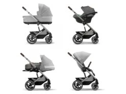 CYBEX 522002549 - Poussette Tout-Terrain Balios S Lux - Châssis Silver Et Siège Lava Grey -Poussette Promotion Boutique cybex 522002549 poussette tout terrain balios s lux chassis silver et siege lava grey 1600 6