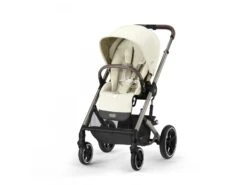 CYBEX 522002565 - Poussette Tout-Terrain Balios S Lux - Châssis Taupe Et Siège Seashell Beige