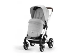 CYBEX 522002589 - La Poussette Conçue Pour Le Grand Air Talos S Lux - Châssis Silver Et Siège Lava Grey