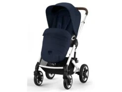 CYBEX 522002593 - La Poussette Conçue Pour Le Grand Air Talos S Lux - Châssis Silver Et Siège Ocean Blue