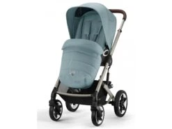 CYBEX 522002597 - La Poussette Conçue Pour Le Grand Air Talos S Lux - Châssis Taupe Et Siège Sky Blue