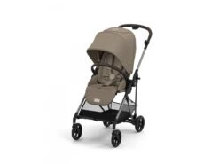 CYBEX 522002643 - Poussette Citadine Ultra Légère Melio 3 - Taupe / Seashell Beige