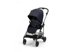 CYBEX 522002651 - Poussette Citadine Ultra Légère Melio 3 - Taupe / Ocean Blue
