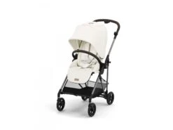 CYBEX 522002659 - Poussette Citadine Ultra Légère Melio 3 - Taupe / Cotton White