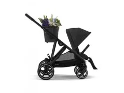 CYBEX 522002703 - Poussette Double Gazelle S - Châssis Noir Et Siège Moon Black
