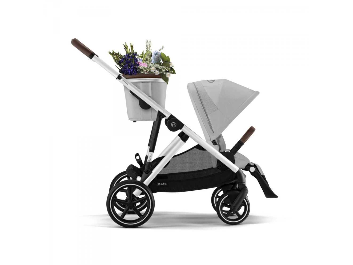 CYBEX 522002705 - Poussette Double Gazelle S - Châssis Silver Et Siège Lava Grey 1 CYBEX 522002705 - Poussette Double Gazelle S - Châssis Silver Et Siège Lava Grey