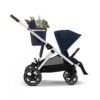 CYBEX 522002707 - Poussette Double Gazelle S - Châssis Silver Et Siège Ocean Blue