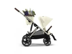 CYBEX 522002713 - Poussette Double Gazelle S - Châssis Taupe Et Siège Seashell Beige