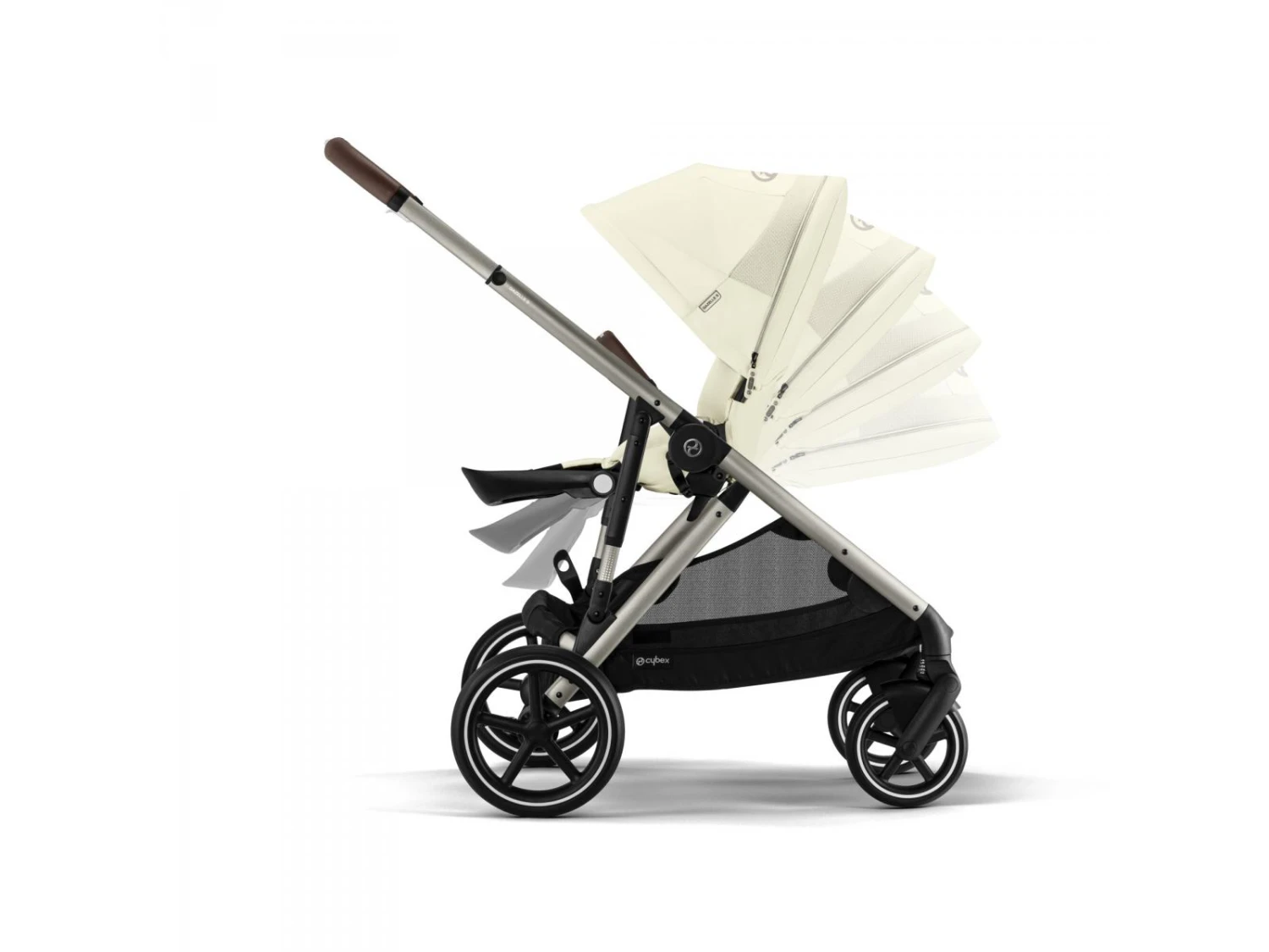 CYBEX 522002713 - Poussette Double Gazelle S - Châssis Taupe Et Siège Seashell Beige 6 CYBEX 522002713 - Poussette Double Gazelle S - Châssis Taupe Et Siège Seashell Beige – Image 6