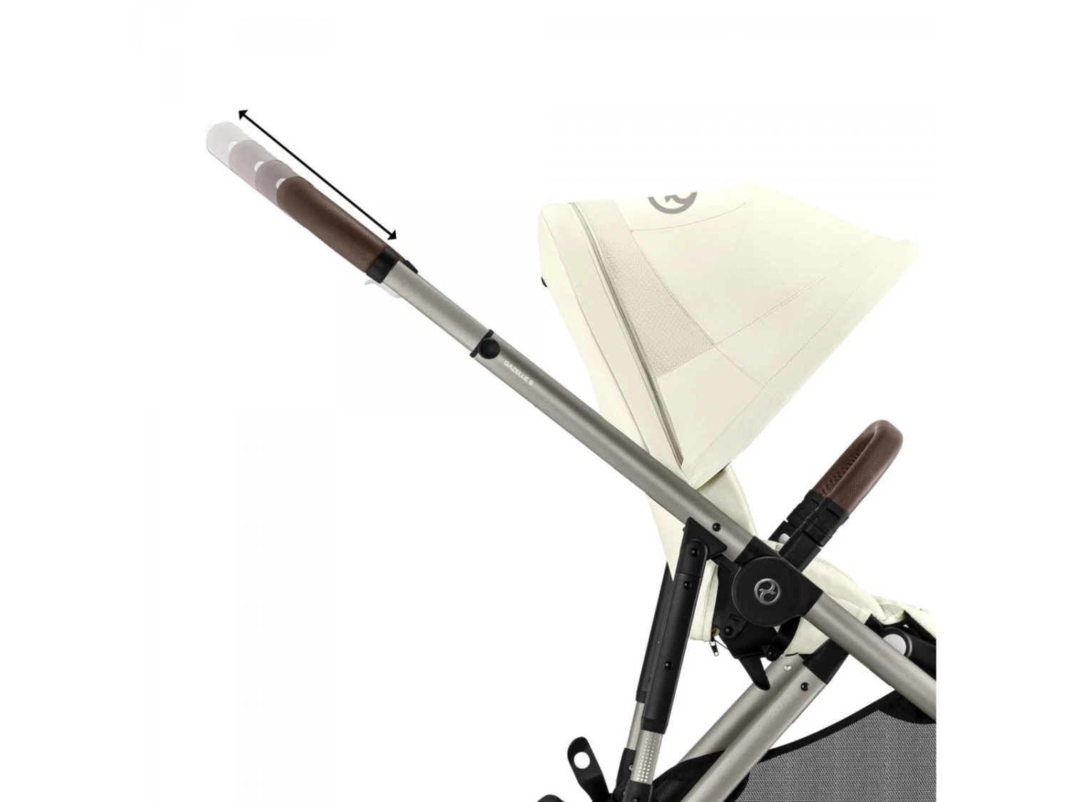 CYBEX 522002713 - Poussette Double Gazelle S - Châssis Taupe Et Siège Seashell Beige 8 CYBEX 522002713 - Poussette Double Gazelle S - Châssis Taupe Et Siège Seashell Beige – Image 8