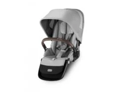 CYBEX 522002721 - Poussette Double Gazelle S Unité De Siège - Lava Grey Avec Châssis Silver
