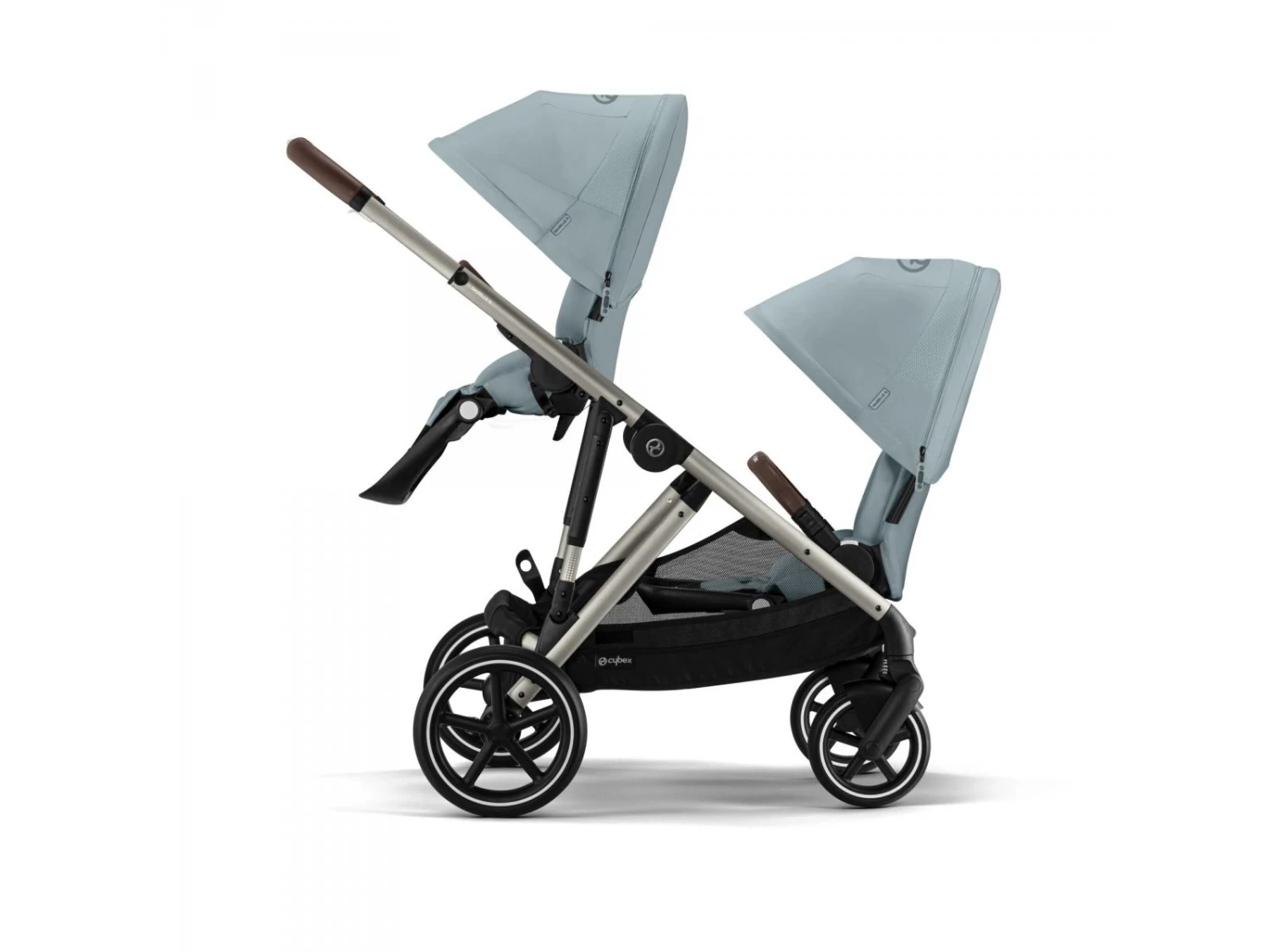 CYBEX 522002725 - Poussette Double Gazelle S Unité De Siège - Sky Blue Avec Châssis Taupe 6 CYBEX 522002725 - Poussette Double Gazelle S Unité De Siège - Sky Blue Avec Châssis Taupe – Image 6