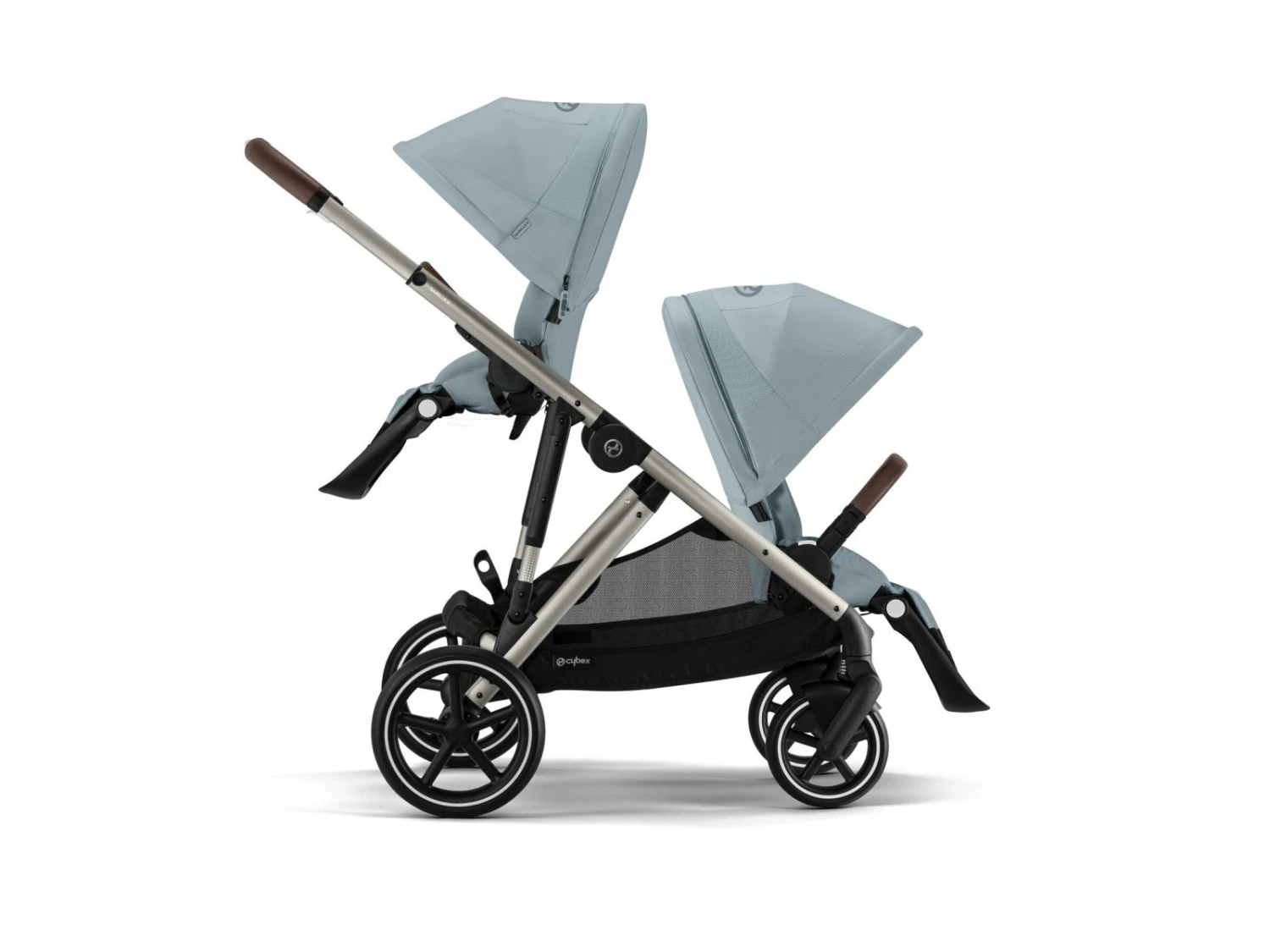 CYBEX 522002725 - Poussette Double Gazelle S Unité De Siège - Sky Blue Avec Châssis Taupe 8 CYBEX 522002725 - Poussette Double Gazelle S Unité De Siège - Sky Blue Avec Châssis Taupe – Image 8