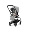CYBEX 522003769 - Poussette Compacte Et Rotative Eezy S Twist+2 - Châssis Noir Et Siège Lava Grey - Système De Rotation 360°