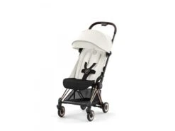 CYBEX 522004265 - Coya - Poussette Citadine Ultra Compacte - Châssis Rose Gold Et Siège Off White