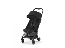 CYBEX 522004315 - Coya - Poussette Citadine Ultra Compacte - Châssis Matt Black Et Siège Sepia Black