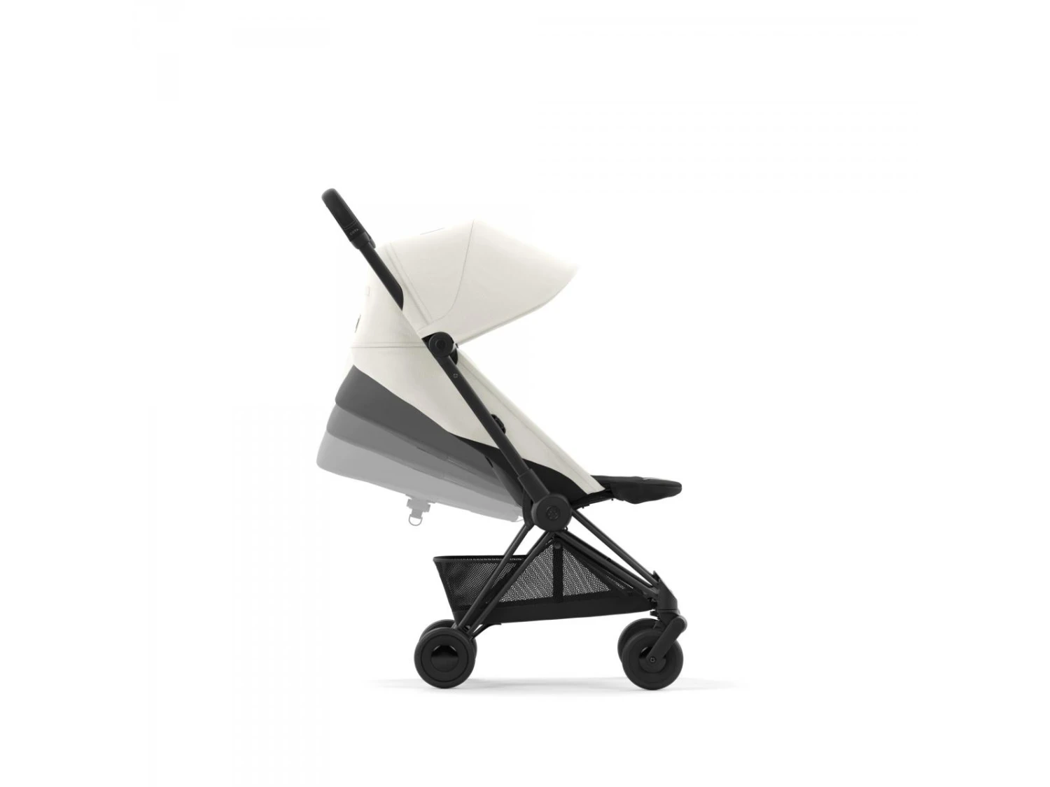 CYBEX 522004335 - Coya - Poussette Citadine Ultra Compacte - Châssis Matt Black Et Siège Off White 3 CYBEX 522004335 - Coya - Poussette Citadine Ultra Compacte - Châssis Matt Black Et Siège Off White – Image 3