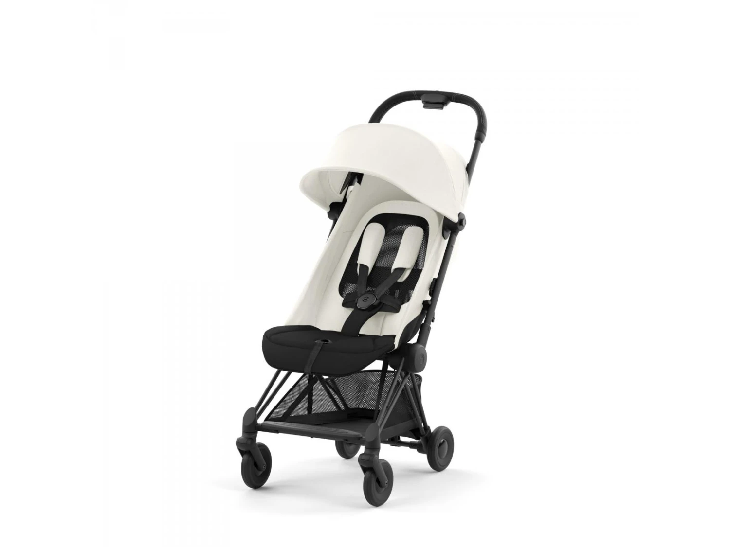 CYBEX 522004335 - Coya - Poussette Citadine Ultra Compacte - Châssis Matt Black Et Siège Off White 5 CYBEX 522004335 - Coya - Poussette Citadine Ultra Compacte - Châssis Matt Black Et Siège Off White – Image 5