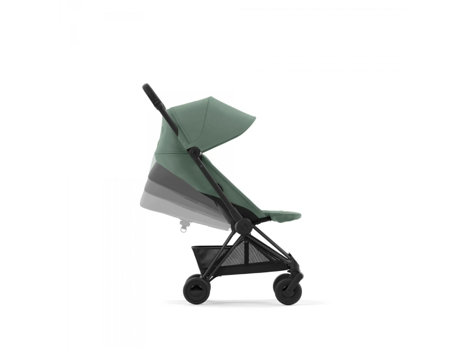 CYBEX 522004355 - Coya - Poussette Citadine Ultra Compacte - Châssis Matt Black Et Siège Leaf Green 3 CYBEX 522004355 - Coya - Poussette Citadine Ultra Compacte - Châssis Matt Black Et Siège Leaf Green – Image 3