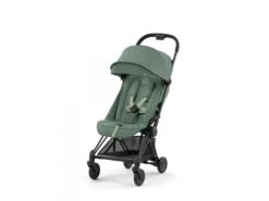 CYBEX 522004355 - Coya - Poussette Citadine Ultra Compacte - Châssis Matt Black Et Siège Leaf Green