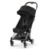 CYBEX 522004385 - Coya - Poussette Citadine Ultra Compacte - Châssis Chrome Dark Brown - Siège Sepia Black