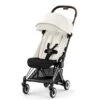 CYBEX 522004405 - Coya - Poussette Citadine Ultra Compacte - Châssis Chrome Dark Brown - Siège Off White