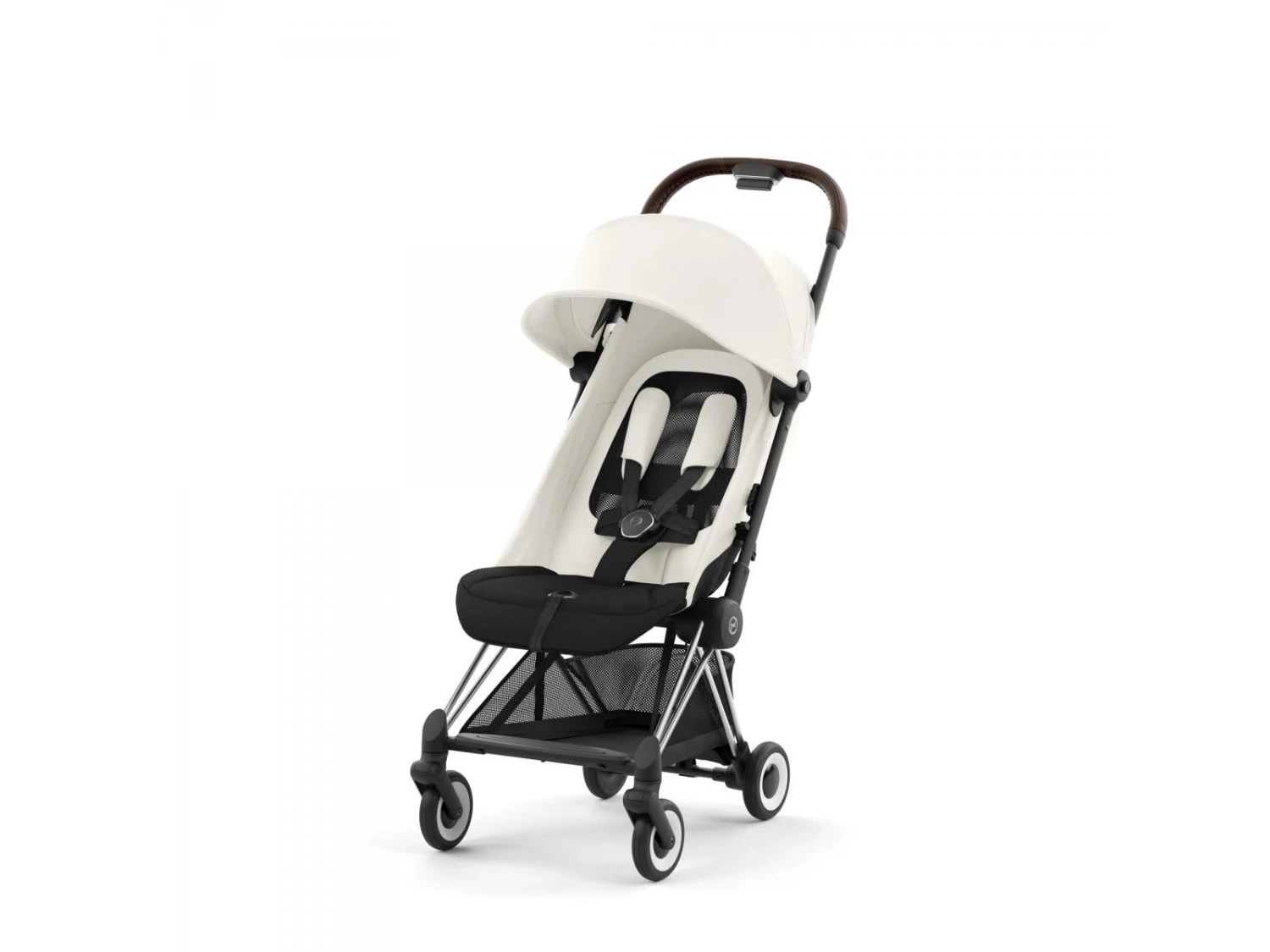CYBEX 522004405 - Coya - Poussette Citadine Ultra Compacte - Châssis Chrome Dark Brown - Siège Off White 5 CYBEX 522004405 - Coya - Poussette Citadine Ultra Compacte - Châssis Chrome Dark Brown - Siège Off White – Image 5