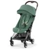 CYBEX 522004425 - Coya - Poussette Citadine Ultra Compacte - Châssis Chrome Dark Brown - Siège Leaf Green